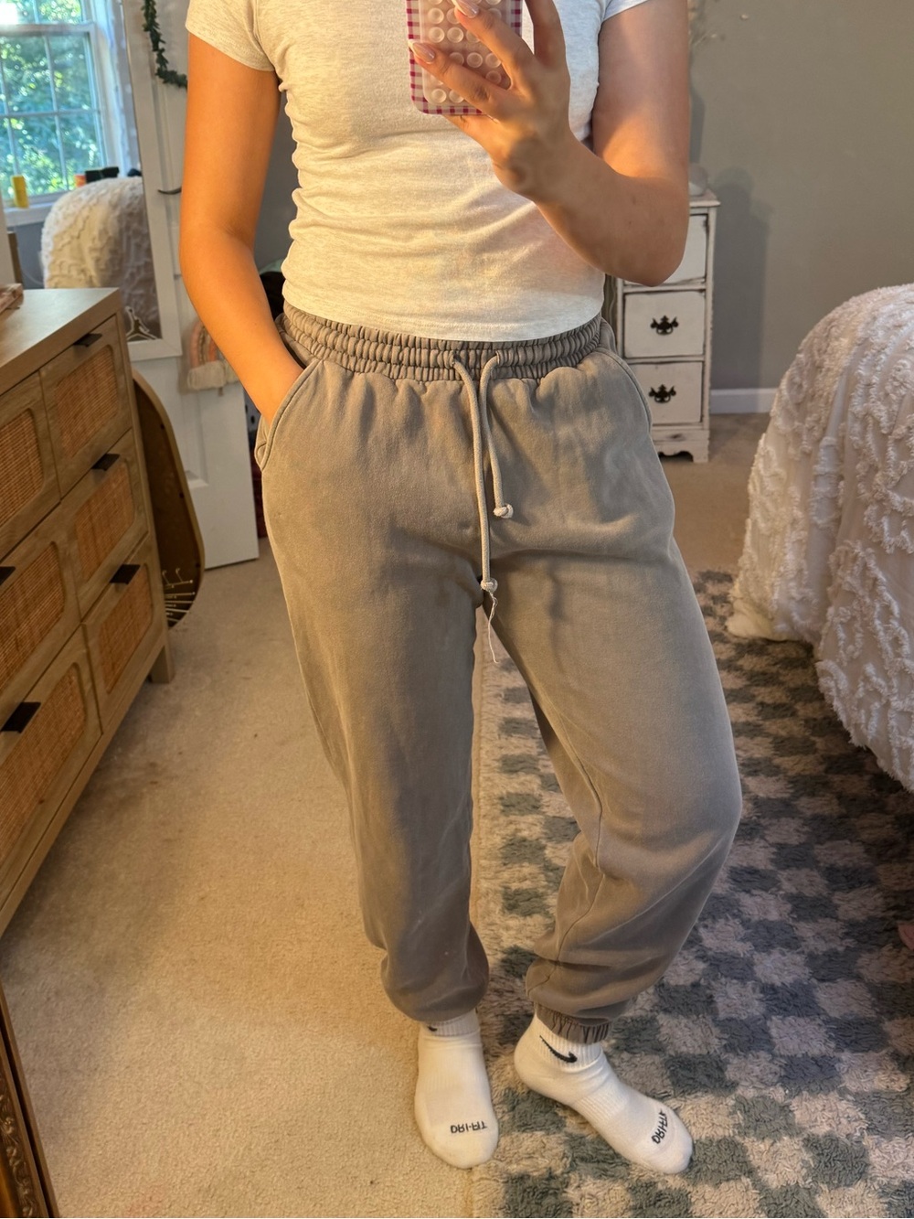 Hollister Gray Elastic Waist Jogger Pants